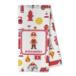 Firefighter Character Kitchen Towel - Microfiber (Personalized)