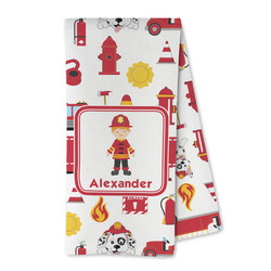 Firefighter Character Kitchen Towel - Microfiber (Personalized)