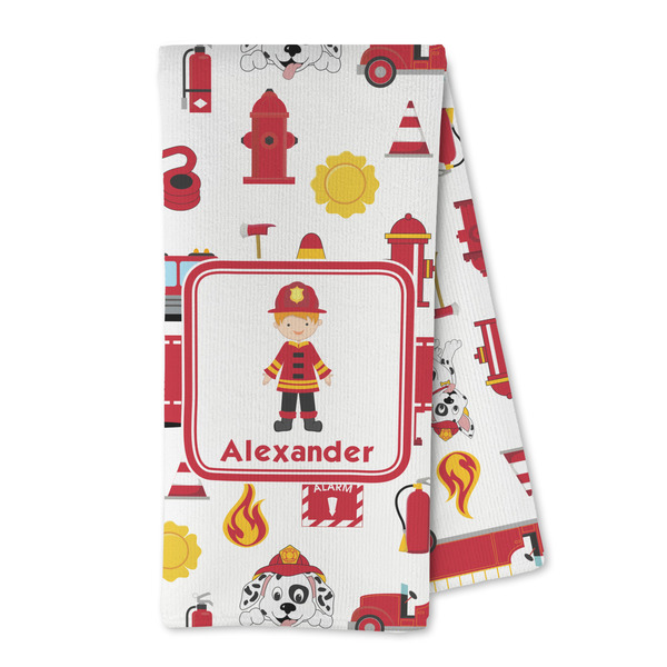 Custom Firefighter Character Kitchen Towel - Microfiber (Personalized)