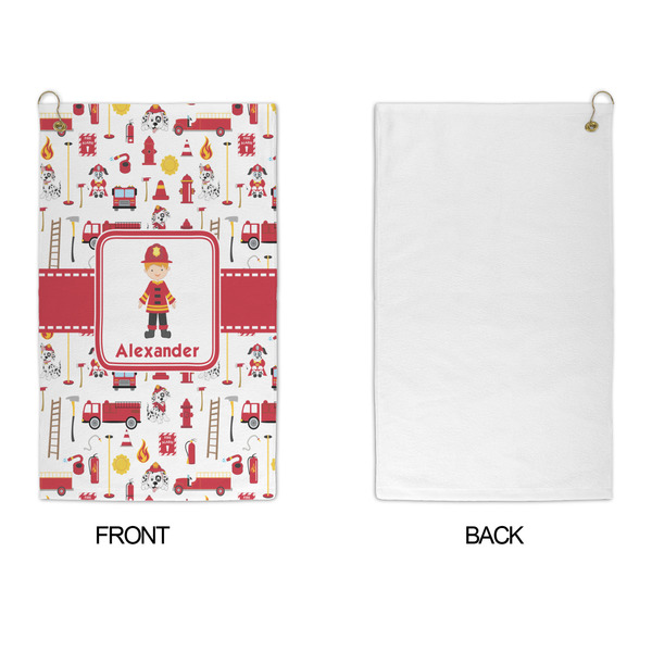 Firefighter Character Microfiber Golf Towels - APPROVAL