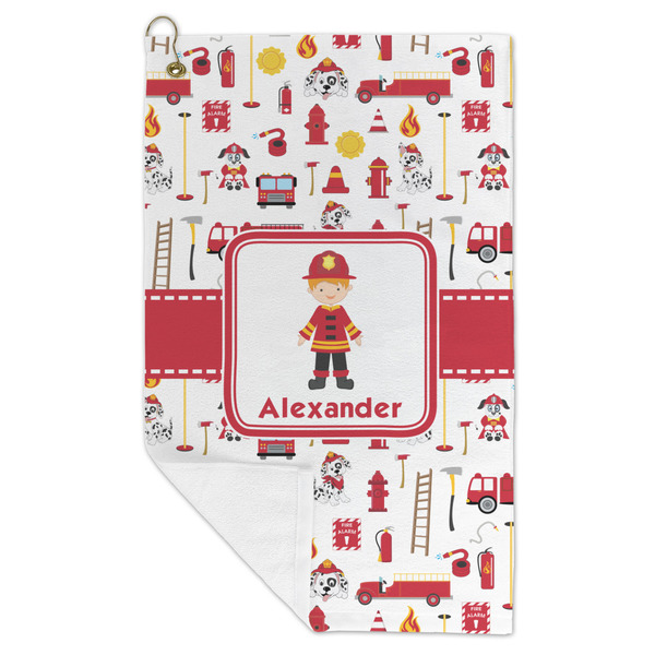 Firefighter Character Microfiber Golf Towels - FOLD