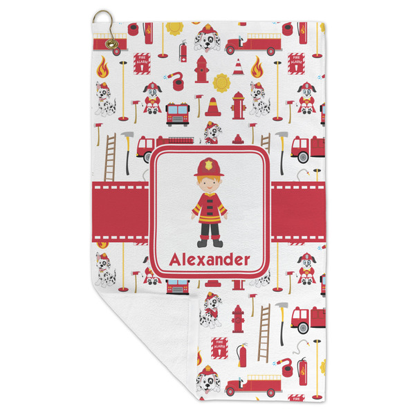 Firefighter Character Microfiber Golf Towels - FOLD
