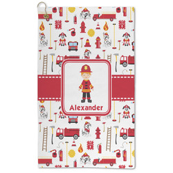 Firefighter Character Microfiber Golf Towel - Large (Personalized)