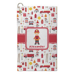 Firefighter Character Microfiber Golf Towel - Small (Personalized)