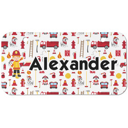 Firefighter Character Mini/Bicycle License Plate (2 Holes) (Personalized)