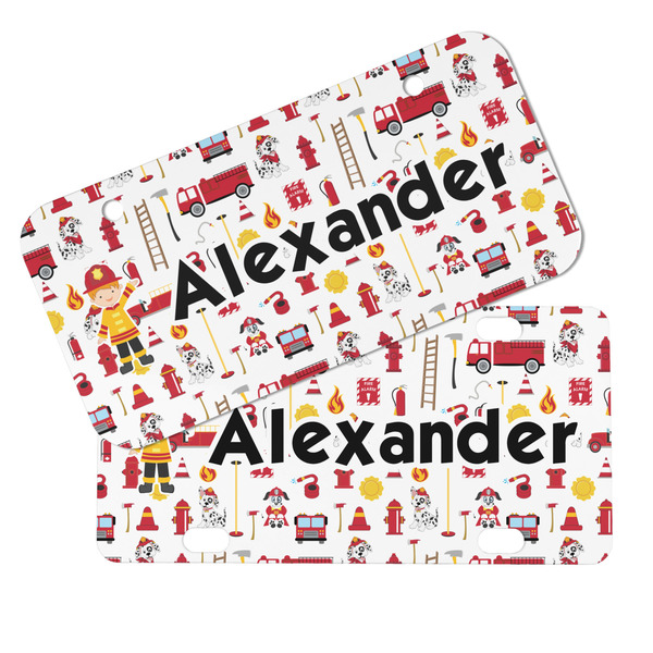 Firefighter Character Mini License Plates - MAIN (4 and 2 Holes)
