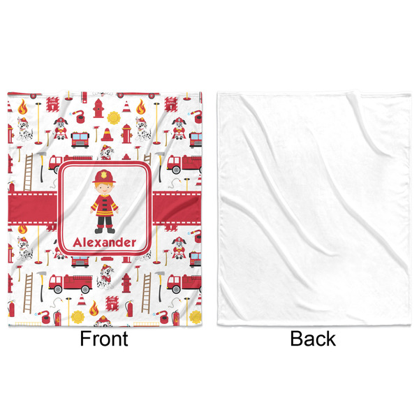 Firefighter Character Minky Blanket - 50"x60" - Single Sided - Front & Back