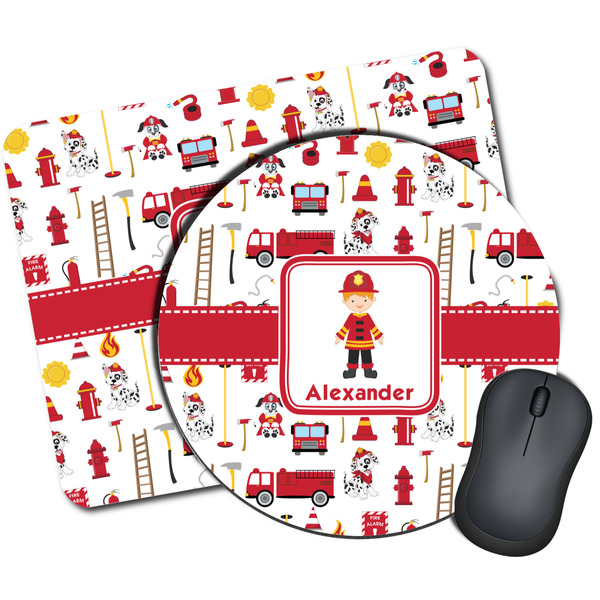 Custom Firefighter Character Mouse Pad (Personalized)