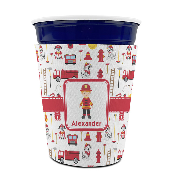 Firefighter Character Party Cup Sleeves - without bottom - FRONT (on cup)
