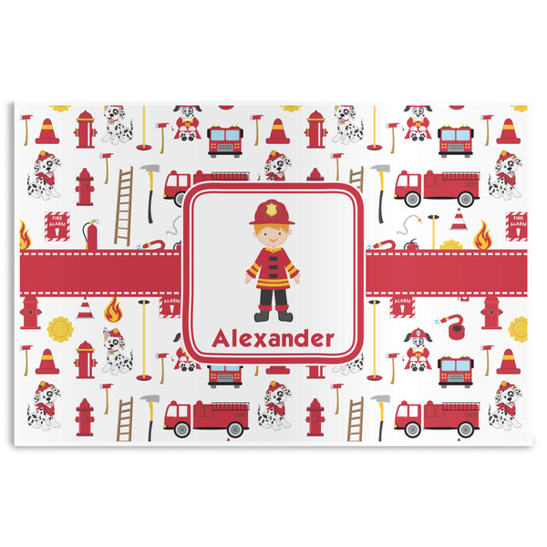 Custom Firefighter Character Disposable Paper Placemats (Personalized)