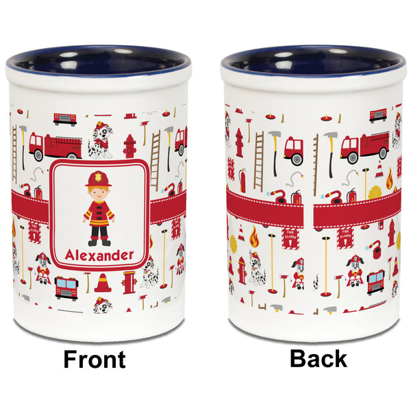 Firefighter Character Pencil Holder - Blue - approval