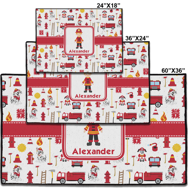 Firefighter Character Personalized Door Mat - Group Parent IMF