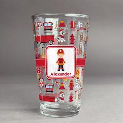Firefighter Character Pint Glass - Full Print (Personalized)