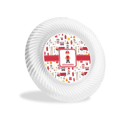 Firefighter Character Plastic Party Appetizer & Dessert Plates - 6" (Personalized)