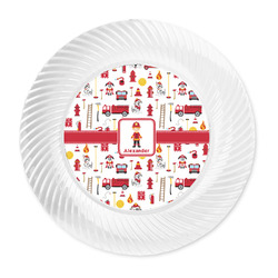 Firefighter Character Plastic Party Dinner Plates - 10" (Personalized)