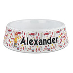 Firefighter Character Plastic Dog Bowl - Large (Personalized)