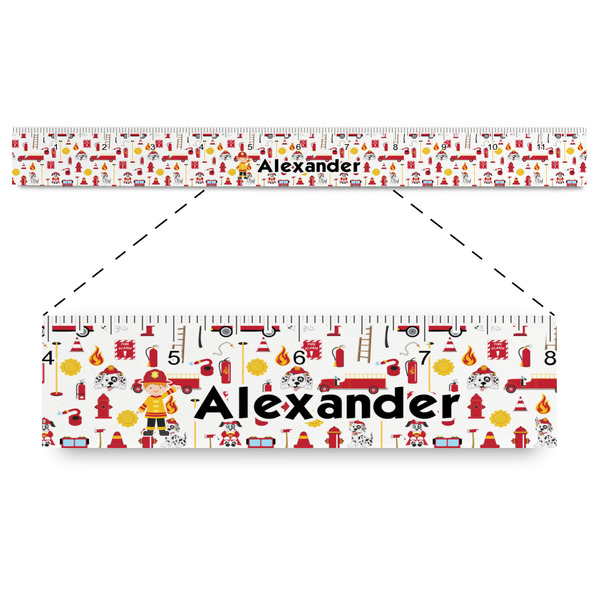 Custom Firefighter Character Plastic Ruler - 12" (Personalized)
