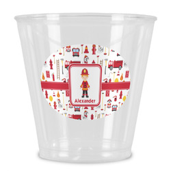Firefighter Character Plastic Shot Glass (Personalized)
