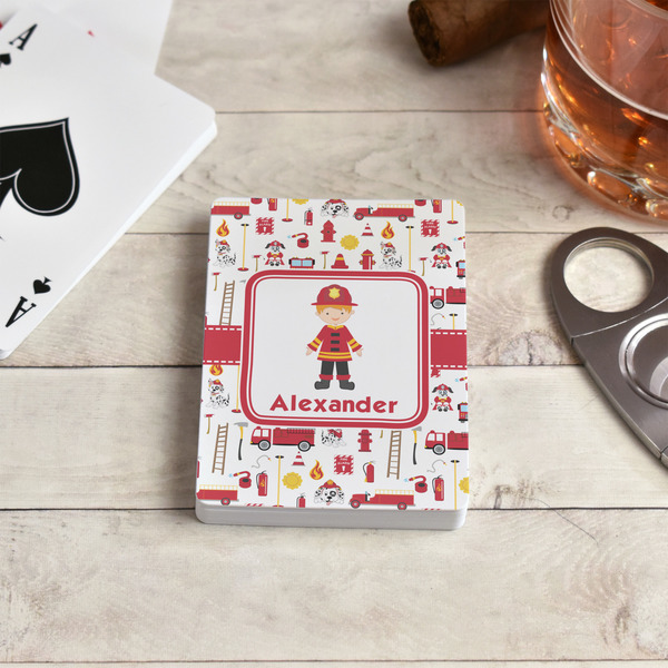 Firefighter Character Playing Cards - In Context