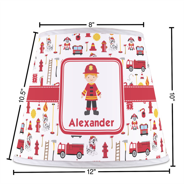 Firefighter Character Poly Film Empire Lampshade - Dimensions