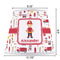 Firefighter Character Poly Film Empire Lampshade - Dimensions