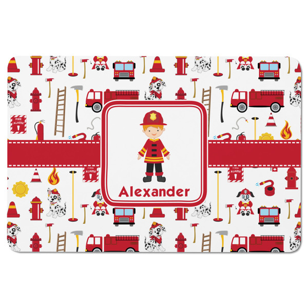 Firefighter Character Rectangular Fridge Magnet - FRONT