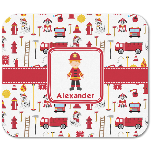 Firefighter Character Rectangular Mouse Pad - APPROVAL