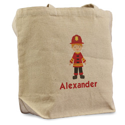 Firefighter Character Reusable Cotton Grocery Bag - Single (Personalized)