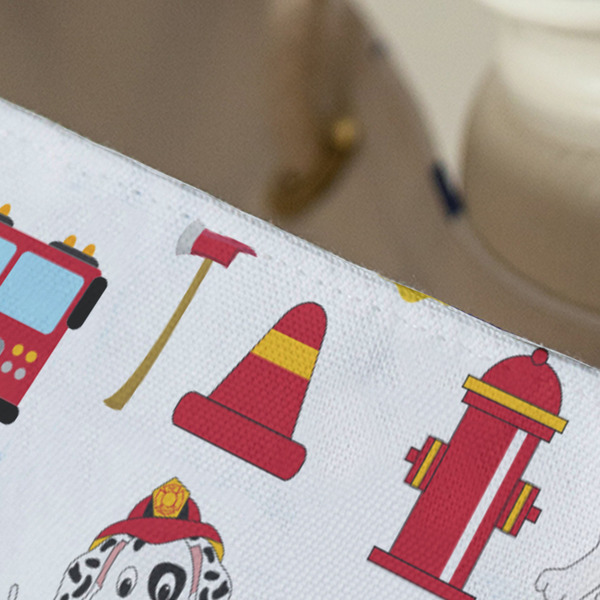 Firefighter Character Large Rope Tote - Close Up View