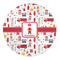 Firefighter Character 5' Round Indoor Area Rug (Personalized)