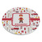 Firefighter Character Round Stone Trivet - Angle View