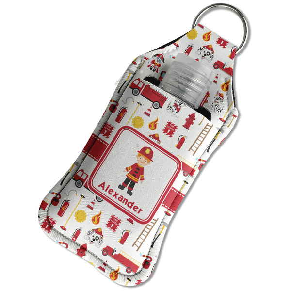 Firefighter Character Sanitizer Holder Keychain - Large in Case