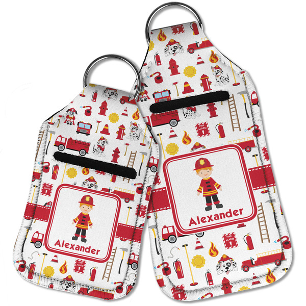 Firefighter Character Sanitizer Holder Keychain - Parent Main