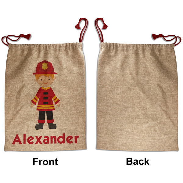 Firefighter Character Santa Bag - Approval - Front