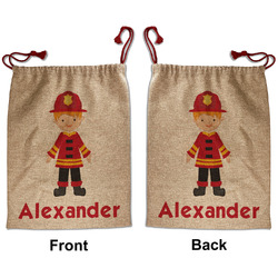 Firefighter Character Santa Sack - Front & Back (Personalized)