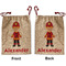 Firefighter Character Santa Bag - Front and Back