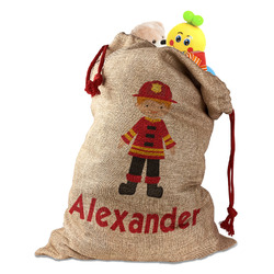 Firefighter Character Santa Sack (Personalized)