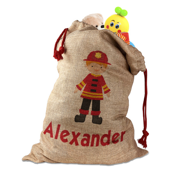 Custom Firefighter Character Santa Sack (Personalized)