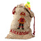 Firefighter Character Santa Bag - Front (stuffed w toys) PARENT