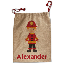 Firefighter Character Santa Sack - Front (Personalized)