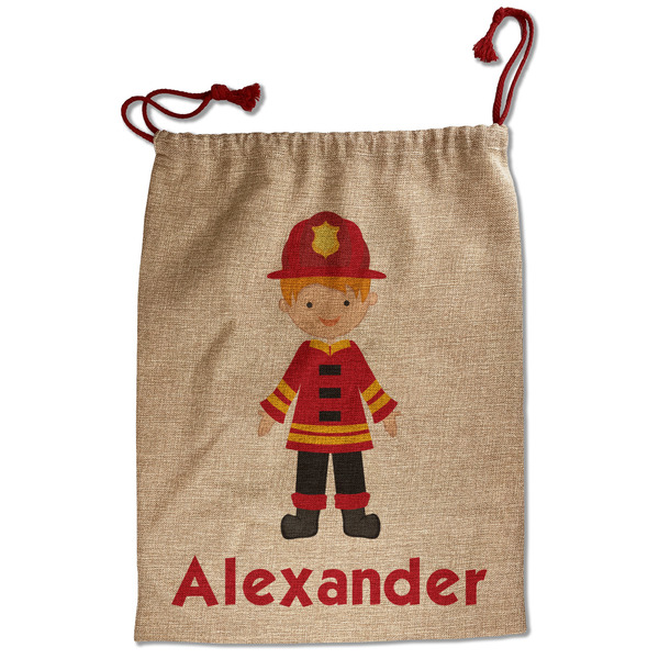 Custom Firefighter Character Santa Sack - Front (Personalized)