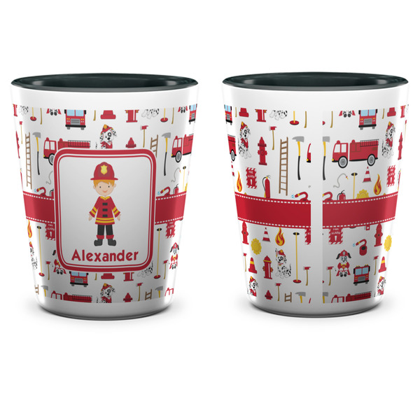 Firefighter Character Shot Glass - Two Tone - APPROVAL
