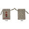 Firefighter Character Small Burlap Gift Bag - Front Approval