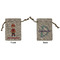 Firefighter Character Small Burlap Gift Bag - Front and Back