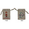 Firefighter Character Small Burlap Gift Bag - Front & Back (Personalized)