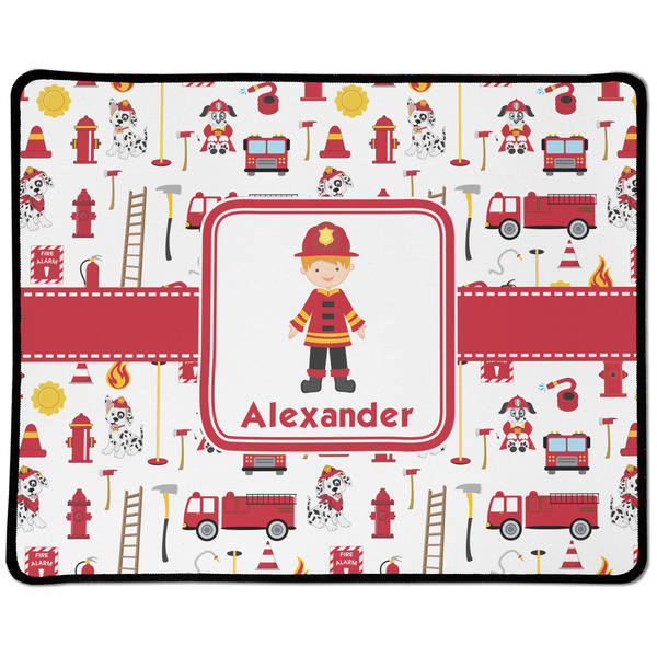 Custom Firefighter Character Large Gaming Mouse Pad - 12.5" x 10" (Personalized)