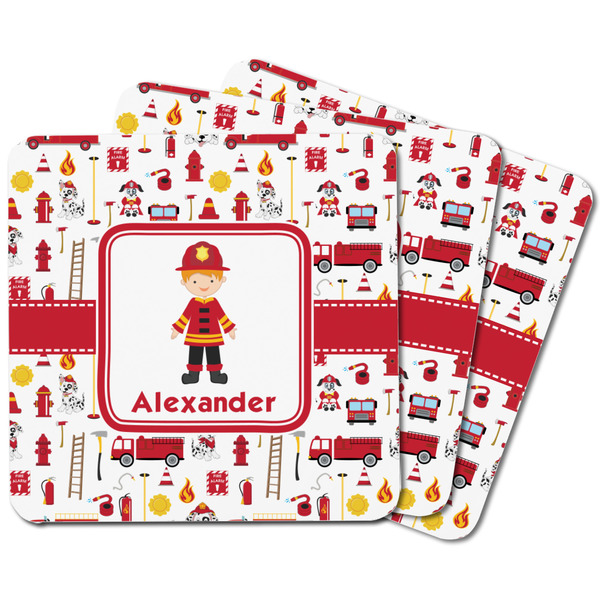 Firefighter Character Square Fridge Magnet - MAIN