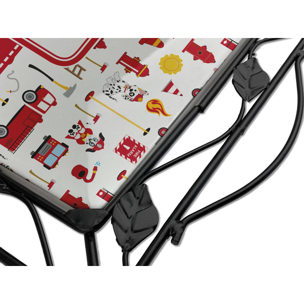 Firefighter Character Square Trivet - Detail