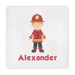 Firefighter Character Decorative Paper Napkins (Personalized)