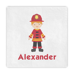Firefighter Character Decorative Paper Napkins (Personalized)